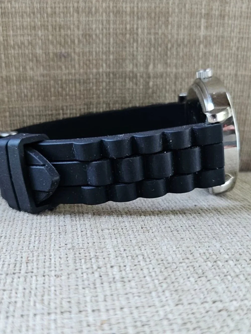 Disney Accutime Wristwatch Black Rubber Strap Quartz Prince Charming Watch
